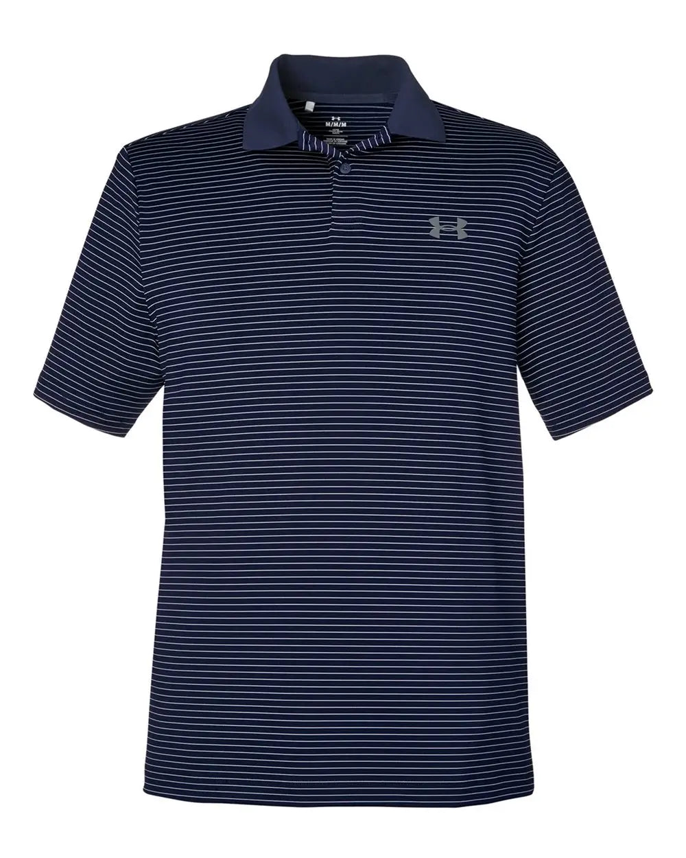 Under Armour 1377376 3.0 Striped Perf Polo - Midnight Navy White - Mid Nvy / s
