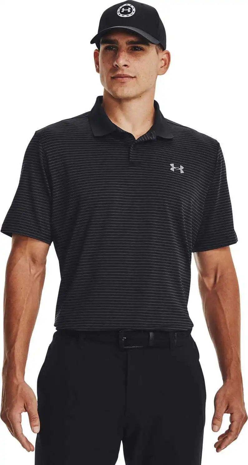 Under Armour 1377376 Men’s 30 Striped Perf Polo - Black_001