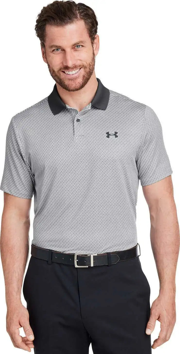 Under Armour 1377377 Men’s 30 Printed Performance Polo Wht