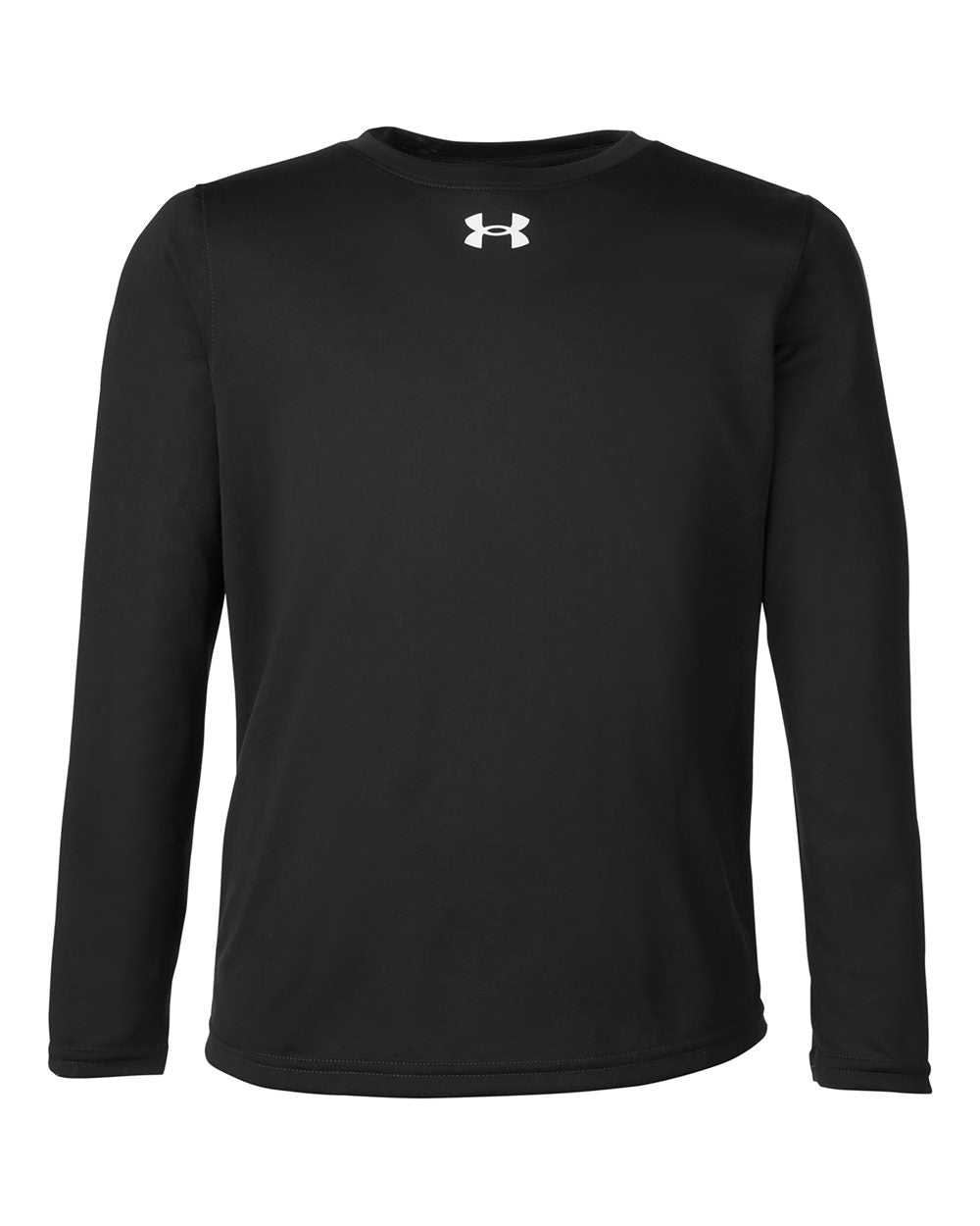 Under Armour 1377488 Youth Tech Team Long Sleeve T-shirt - Black White
