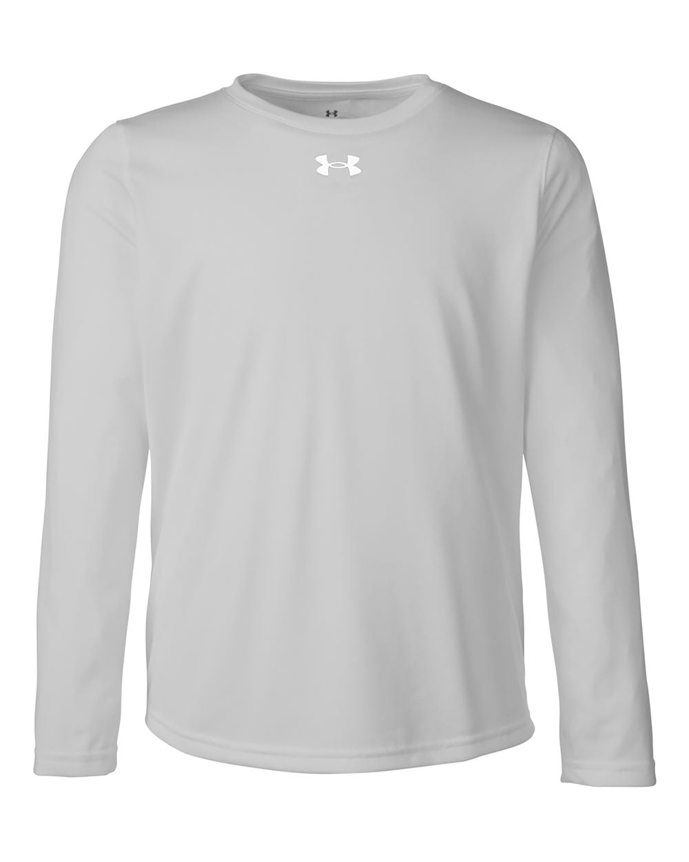 Under Armour 1377488 Youth Tech™ Team Long Sleeve T-shirt - Mod Grey Light Heather White