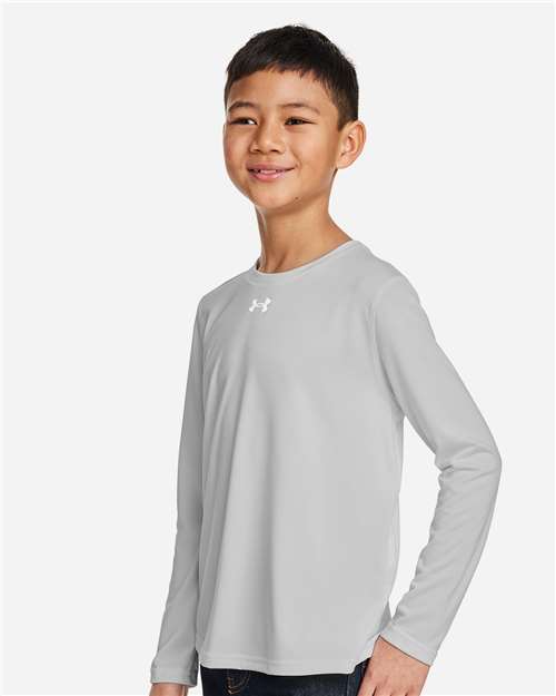 Under Armour 1377488 Youth Tech™ Team Long Sleeve T-shirt - Mod Grey Light Heather White