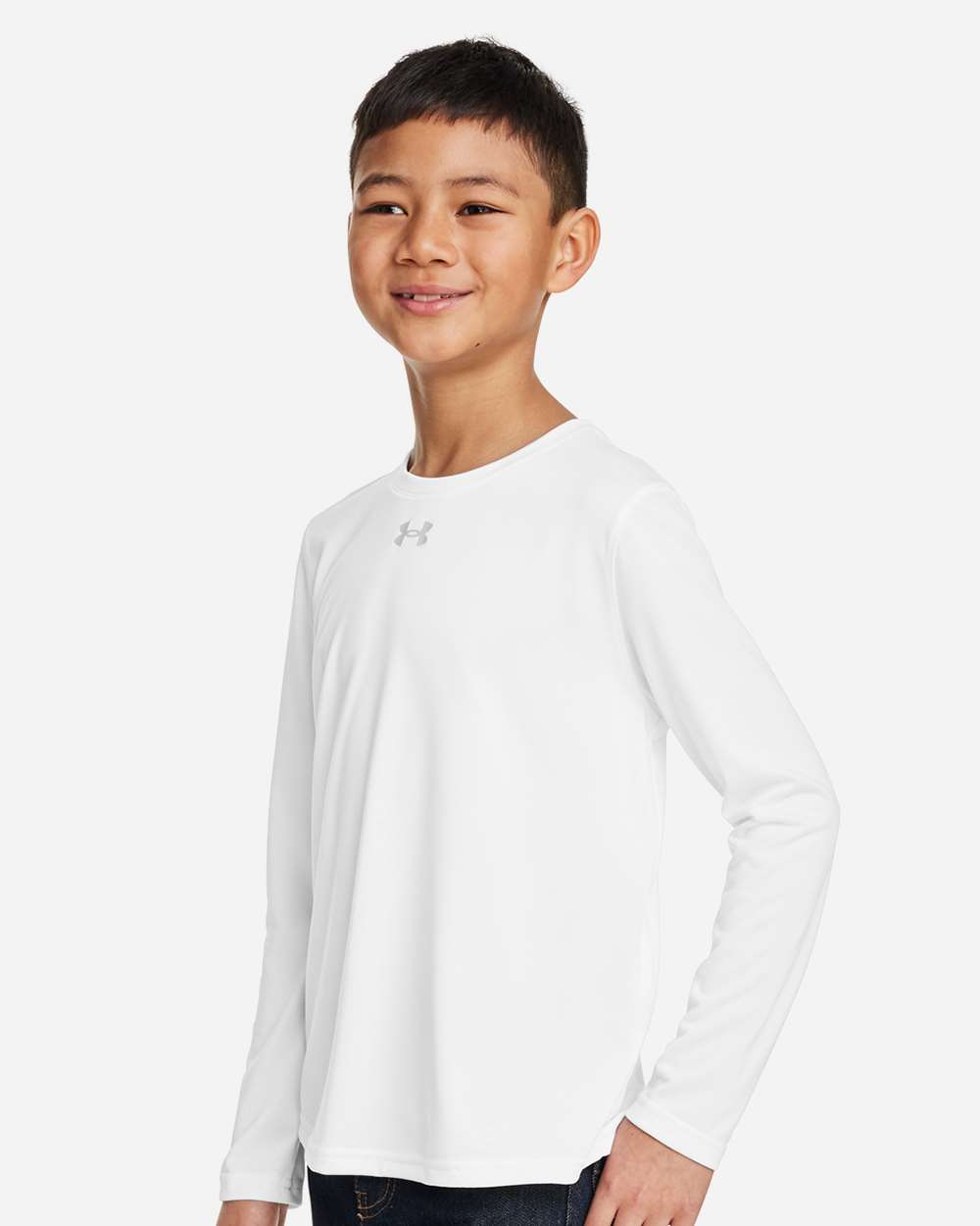 Under Armour 1377488 Youth Tech™ Team Long Sleeve T-shirt - White Mod Grey