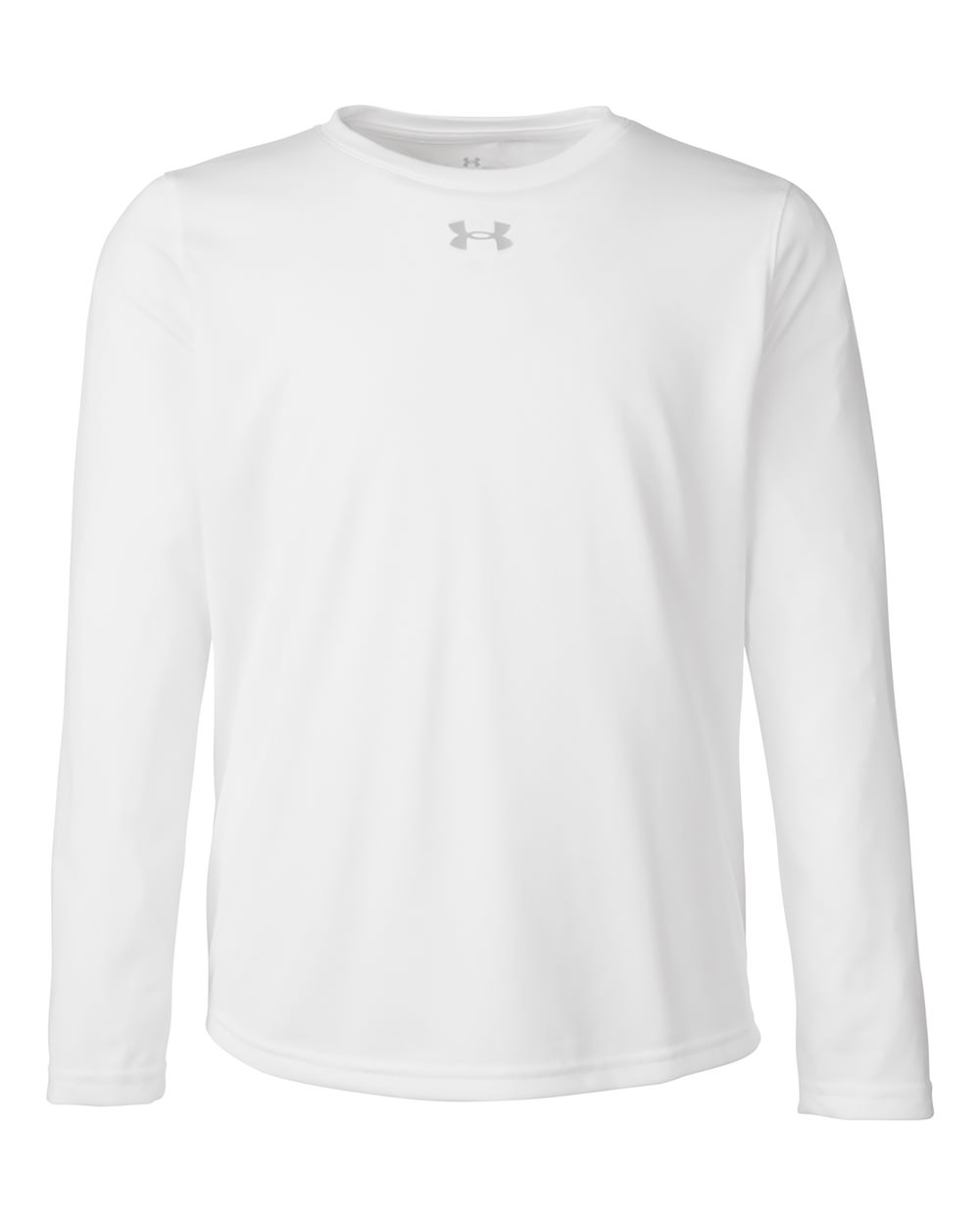 Under Armour 1377488 Youth Tech™ Team Long Sleeve T-shirt - White Mod Grey