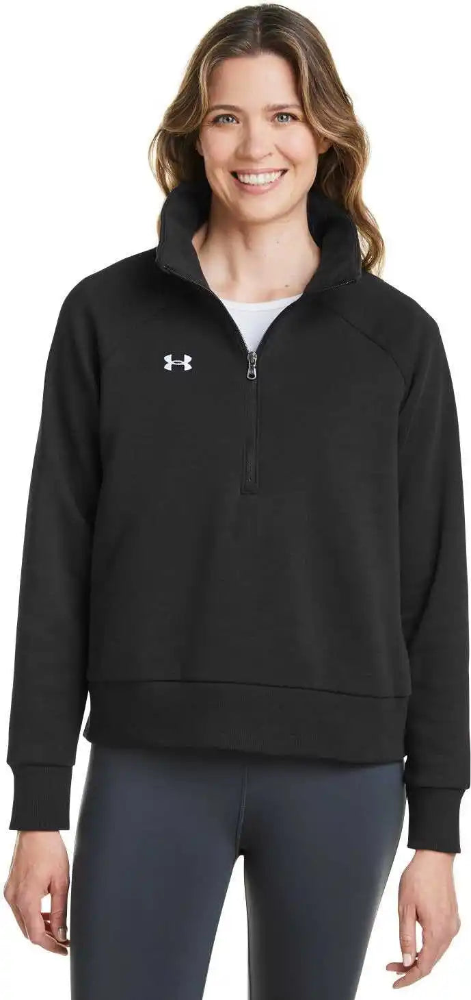 Under Armour 1379492 Ladies’ Rival Fleece Quarter Zip Black