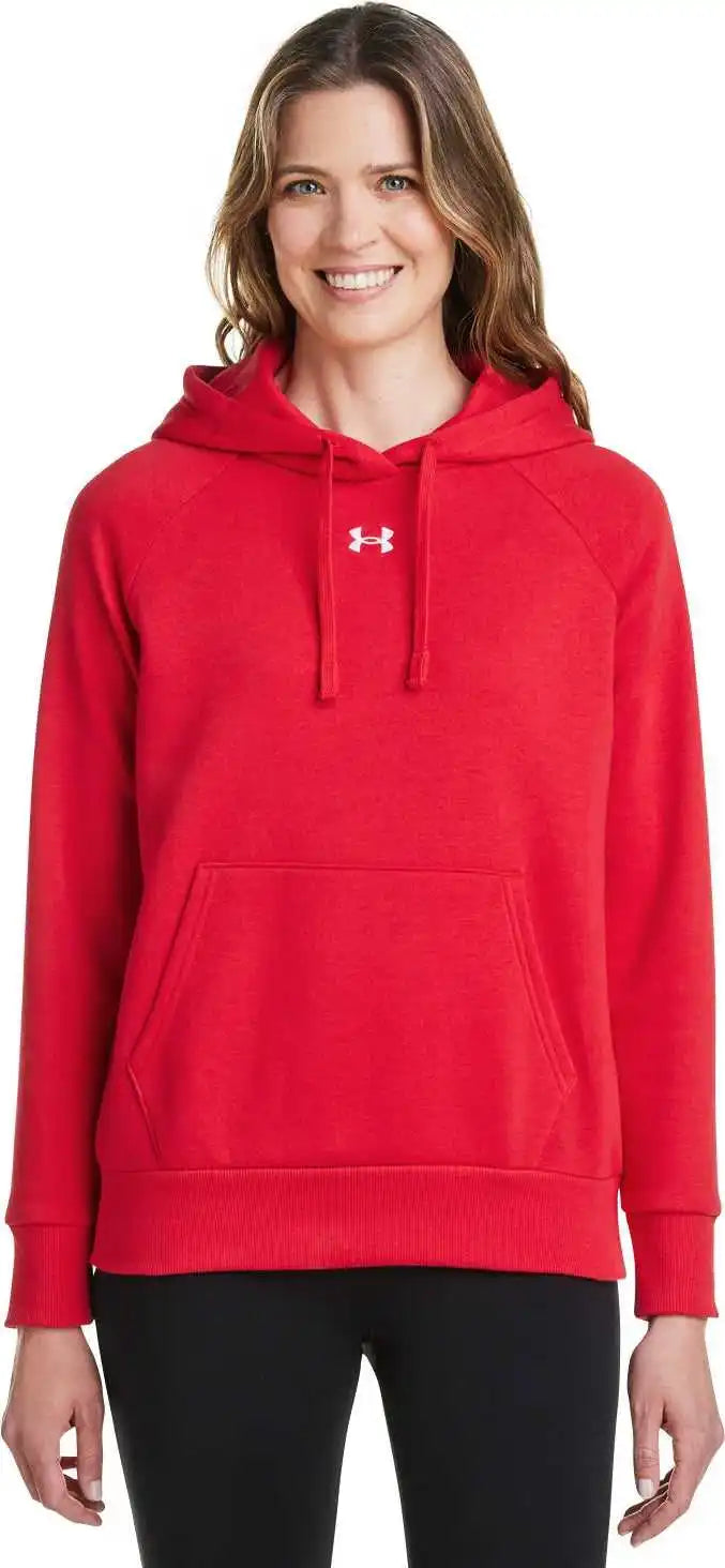Under Armour 1379500 Ladies’ Rival Fleece Hooded Sweatshirt Red