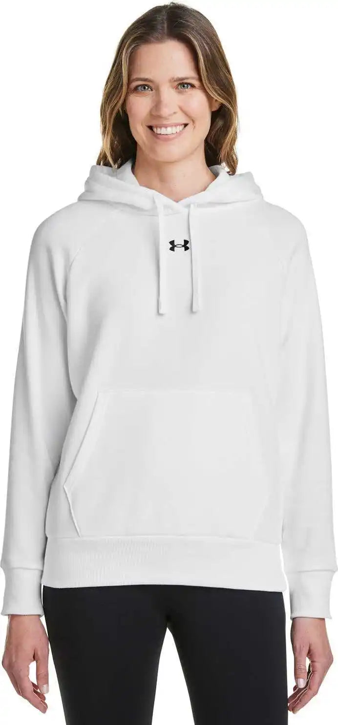 Under Armour 1379500 Ladies’ Rival Fleece Hooded Sweatshirt White