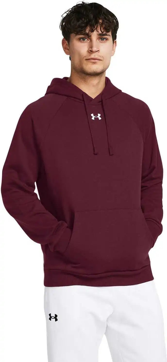 Under Armour 1379757 Men’s Rival Fleece Hooded Sweatshirt Maroon