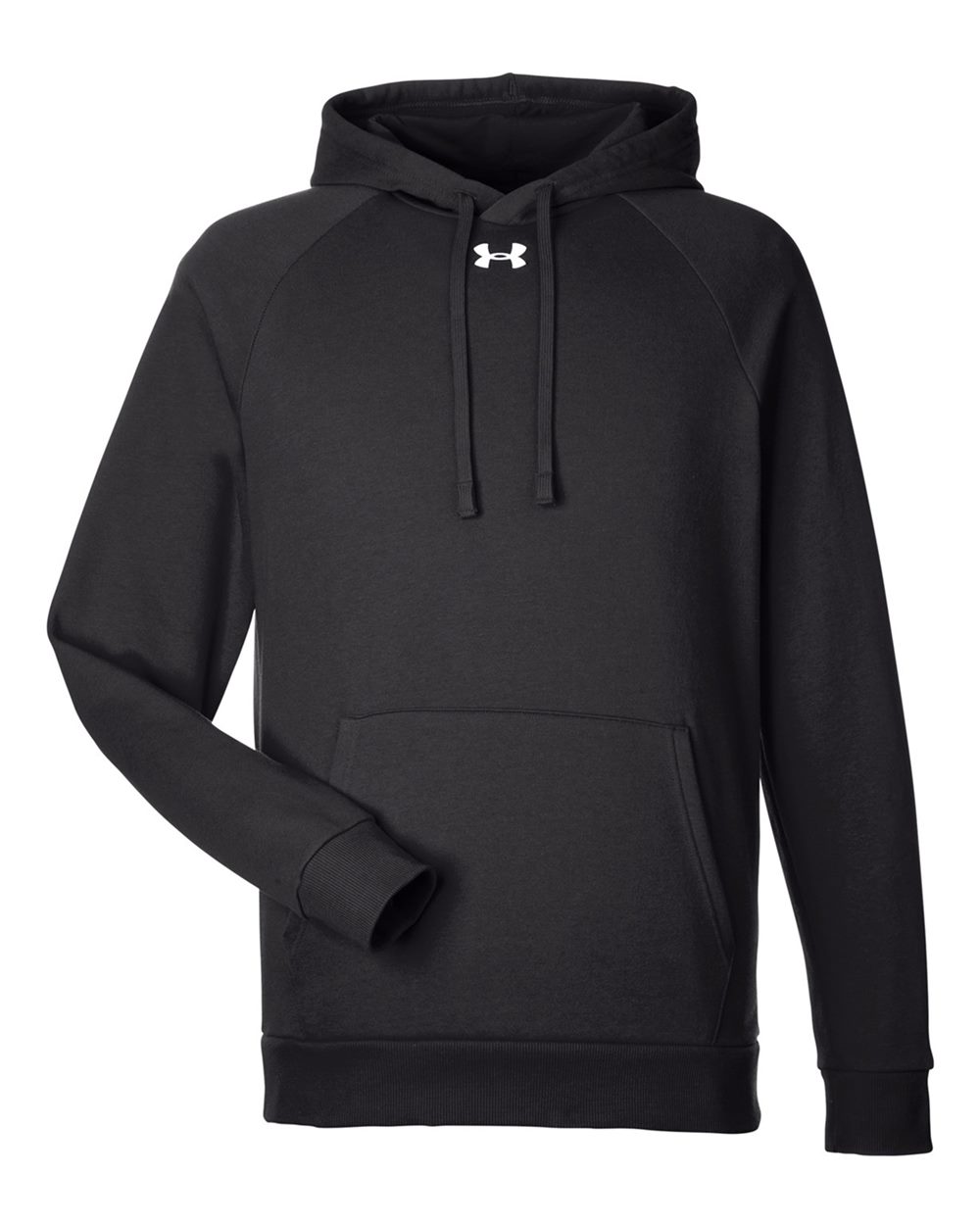 Under Armour 1379757 Rival Fleece Hooded Sweatshirt - Black White