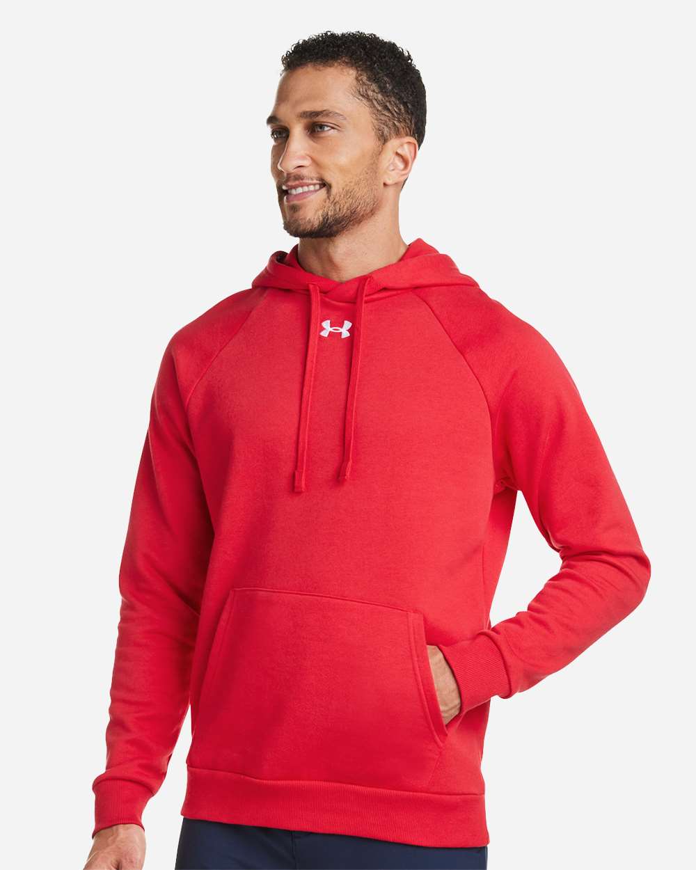 Under Armour 1379757 Rival Fleece Hooded Sweatshirt - Red White