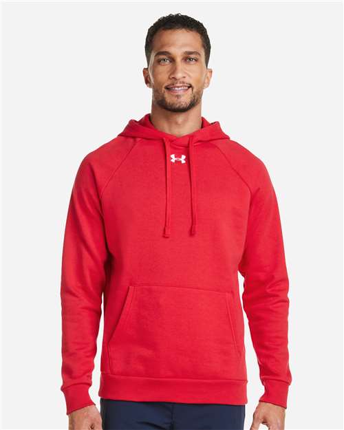 Under Armour 1379757 Rival Fleece Hooded Sweatshirt - Red White