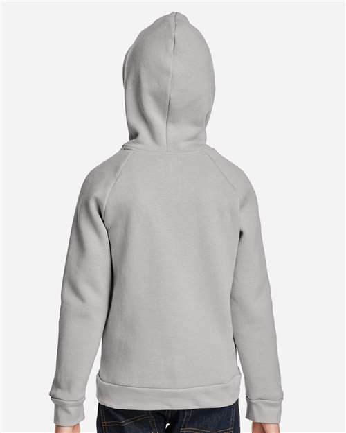 Under Armour 1379792 Youth Rival Fleece Hooded Sweatshirt - Mod Grey Light Heather White