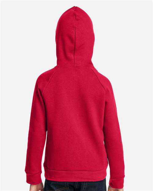 Under Armour 1379792 Youth Rival Fleece Hooded Sweatshirt - Red White