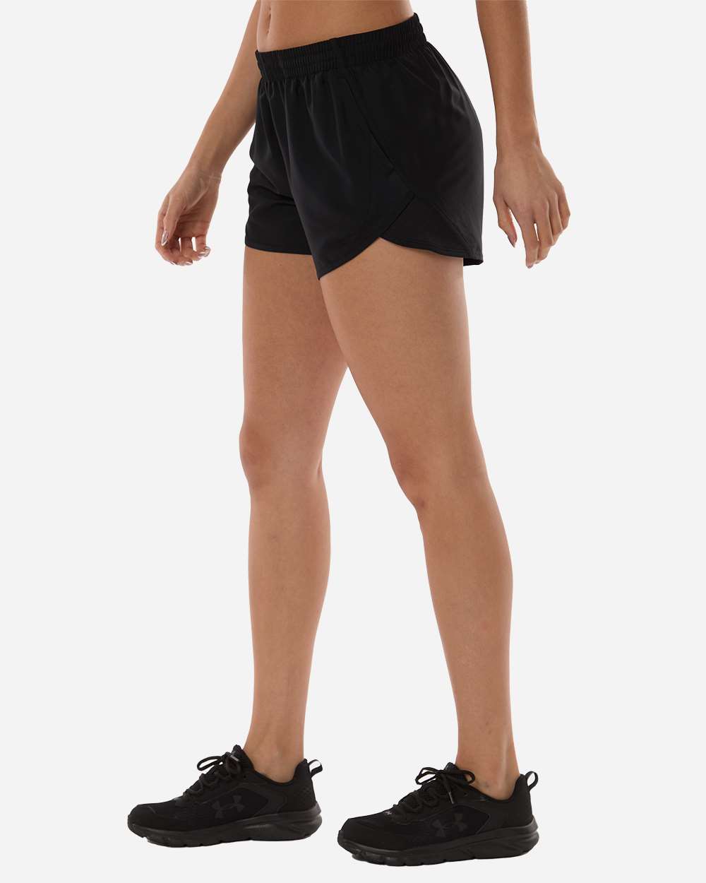 Under Armour 1382968 Women’s Fly-by Unlined 3’’ Short - Black White