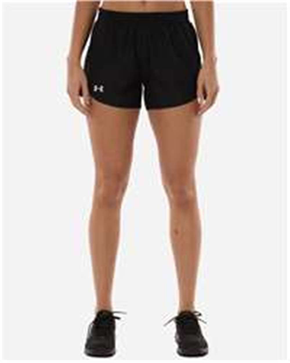 Under Armour 1382968 Women’s Fly-by Unlined 3’’ Short - Black White