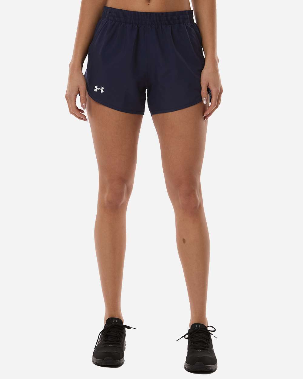 Under Armour 1382968 Women’s Fly-by Unlined 3’’ Short - Midnight Navy White