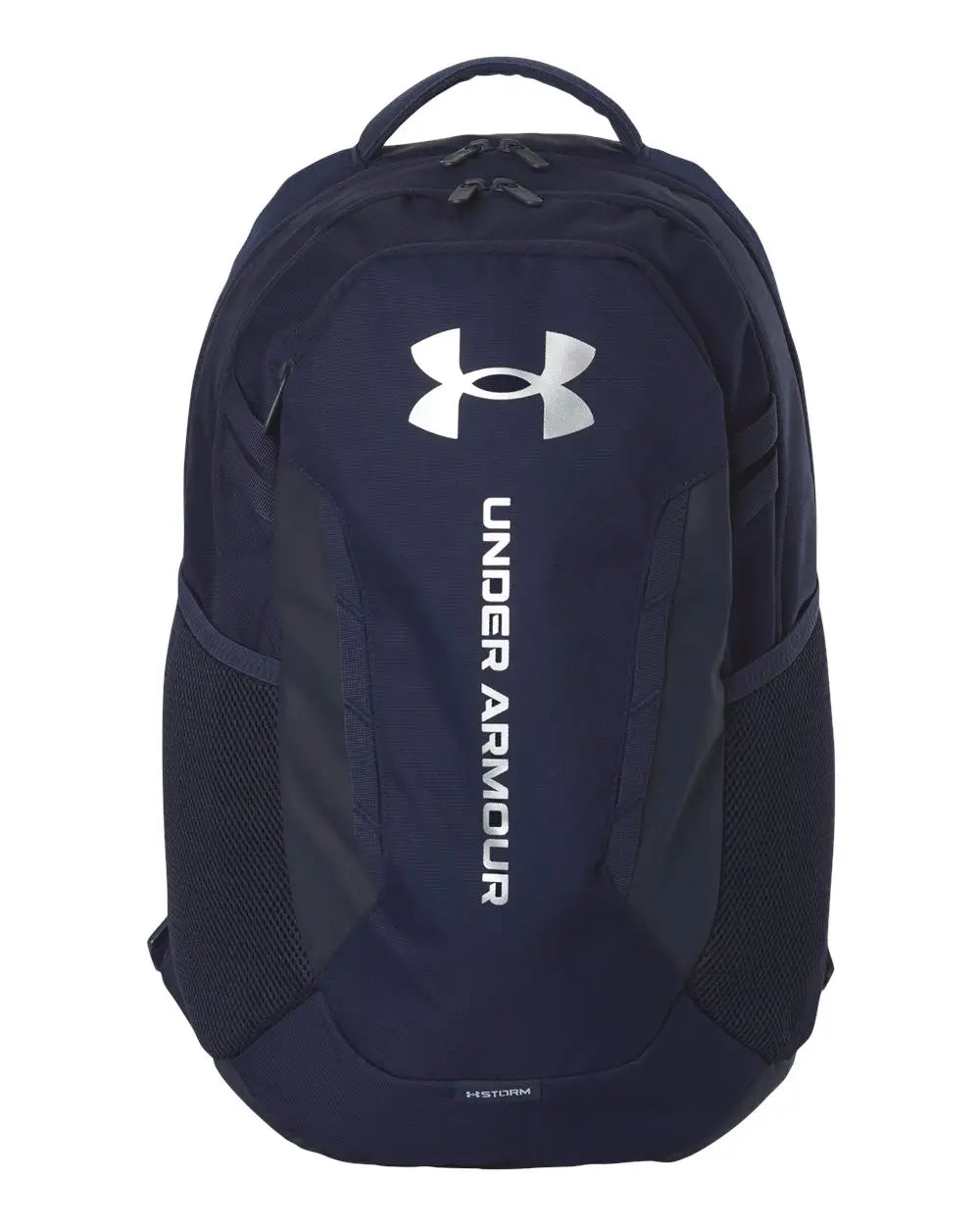 Under Armour 1384672 Hustle Backpack 6.0 - Midnight Navy Metallic Silver - one Size Fits Most