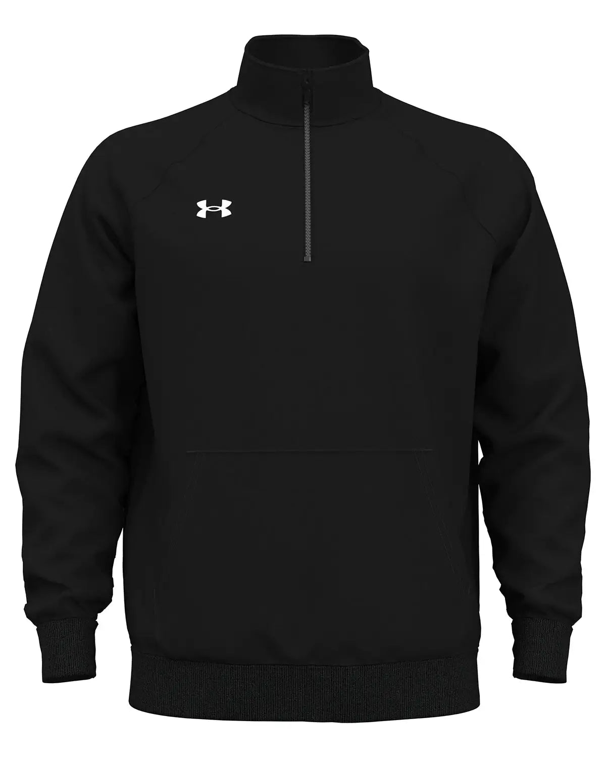 Under Armour 1386016 Rival Fleece Quarter-zip Pullover - Black White