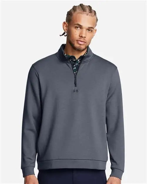 Under Armour 1387124 Drive Midlayer Quarter-zip Pullover - Dwnpr Gray Black