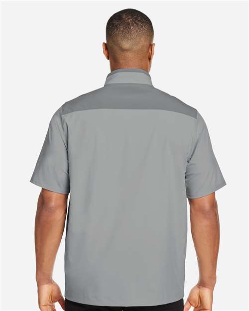 Under Armour 1389612 Motivate 3.0 Short Sleeve Half-zip - Mod Grey White