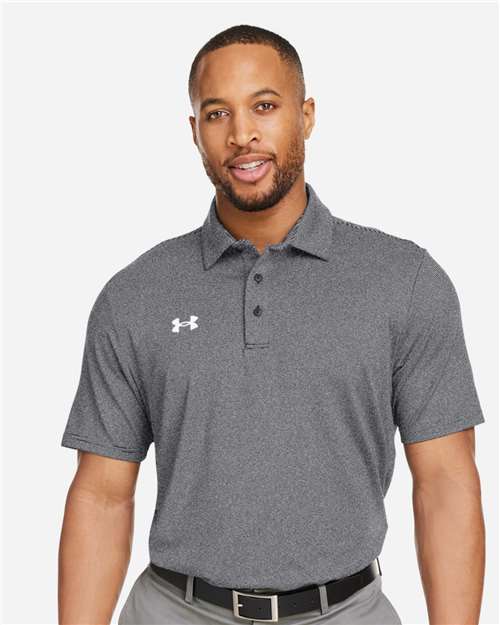 Under Armour 1389853 Destin Drive Striped Performance Polo - Black White