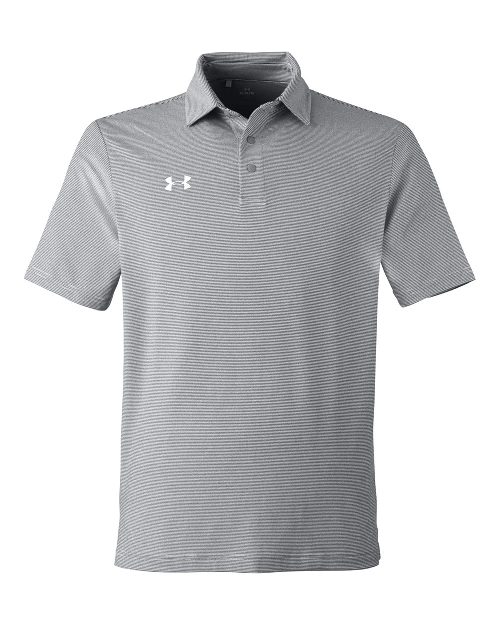 Under Armour 1389853 Destin Drive Striped Performance Polo - Mod Grey White