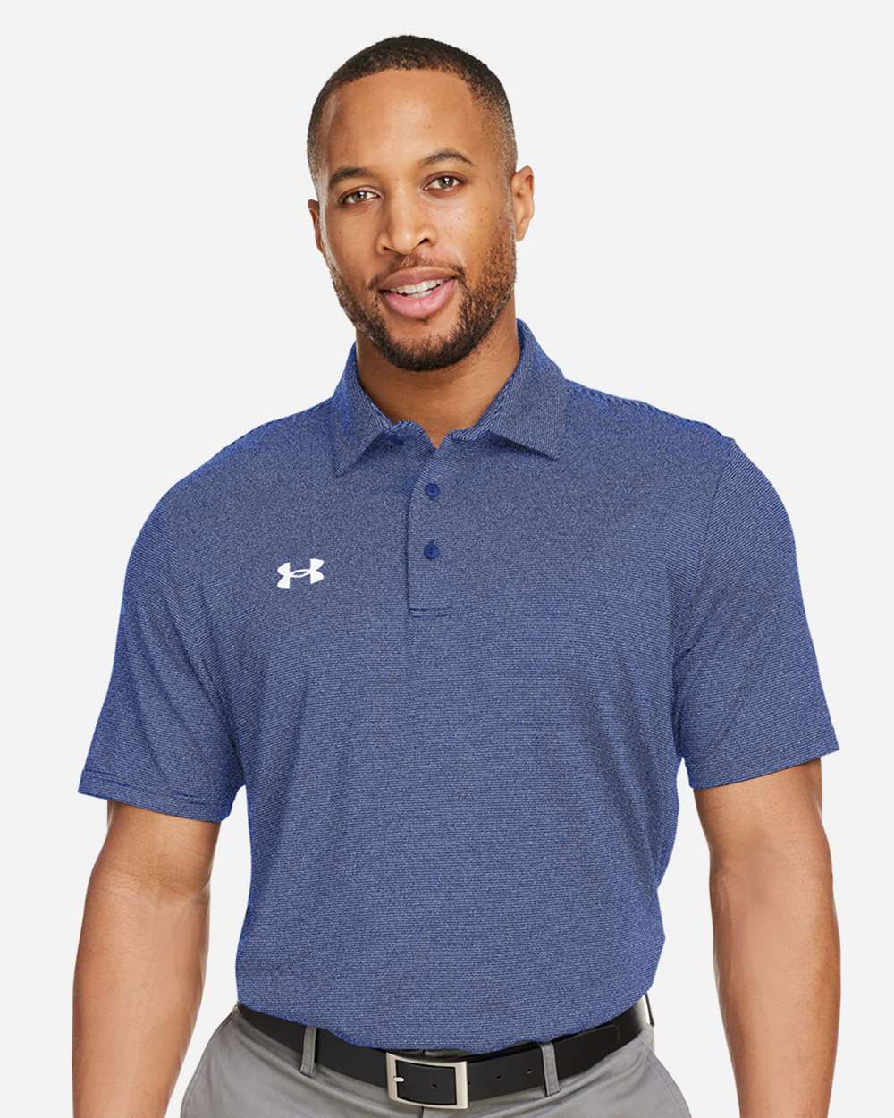 Under Armour 1389853 Destin Drive Striped Performance Polo - Royal White