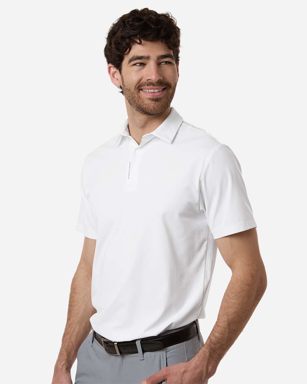Under Armour 6009652 Men’s Drive Bonded Polo - White Halo Grey