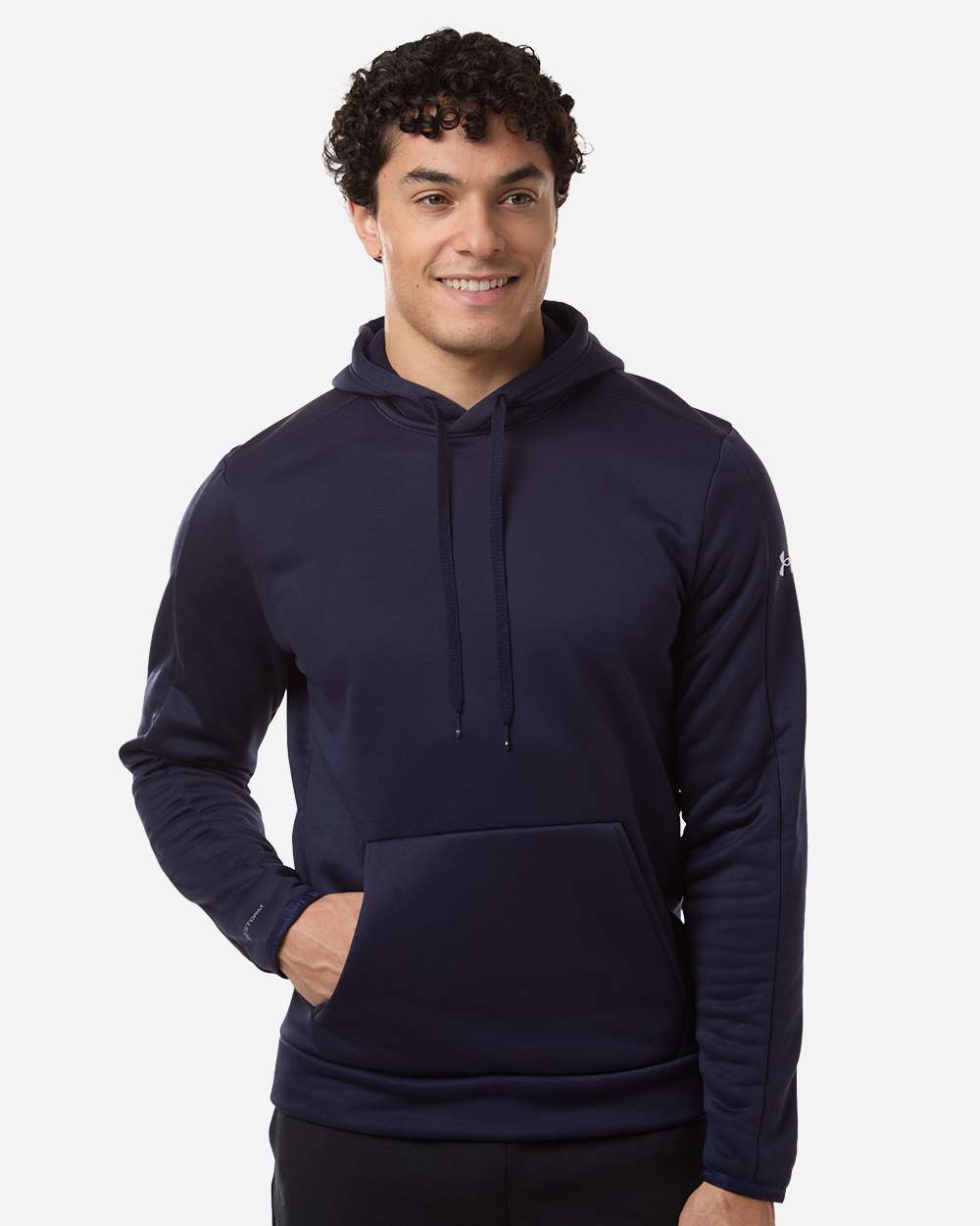 Under Armour 6010164 Men’s Fleece Pro Hooded Sweatshirt - Midnight Navy White