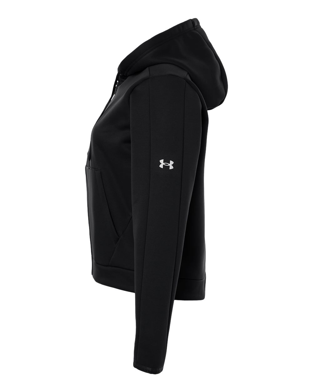 Under Armour 6010941 Women’s Fleece Pro Hooded Full-zip - Black White