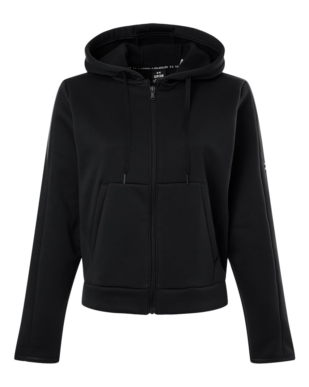 Under Armour 6010941 Women’s Fleece Pro Hooded Full-zip - Black White
