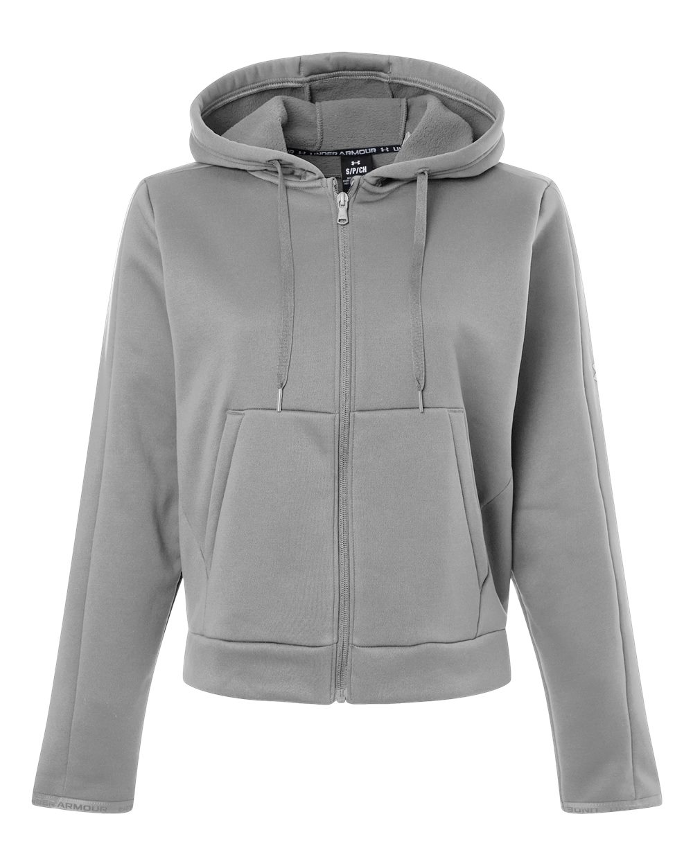 Under Armour 6010941 Women’s Fleece Pro Hooded Full-zip - Mod Grey White