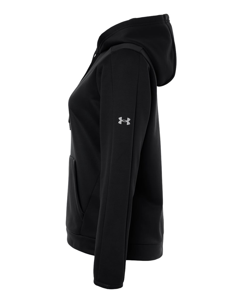 Under Armour 6010943 Women’s Fleece Pro Hooded Sweatshirt - Black White