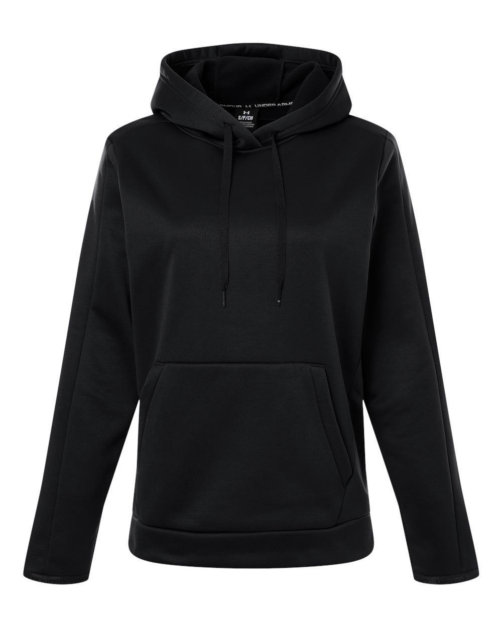 Under Armour 6010943 Women’s Fleece Pro Hooded Sweatshirt - Black White