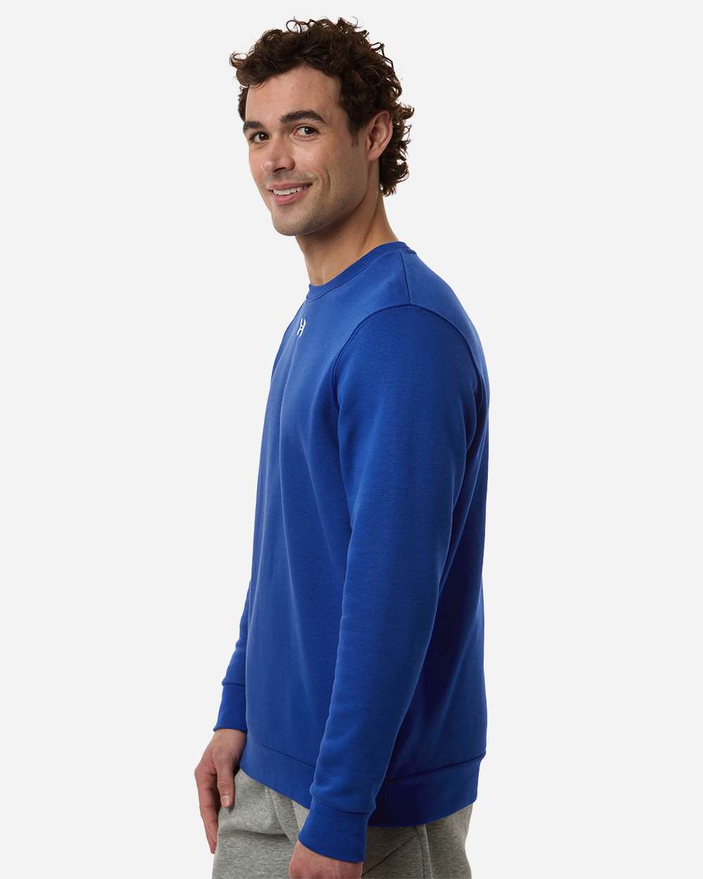 Under Armour 6014160 Men’s Team Icon Fleece Crew - Royal White