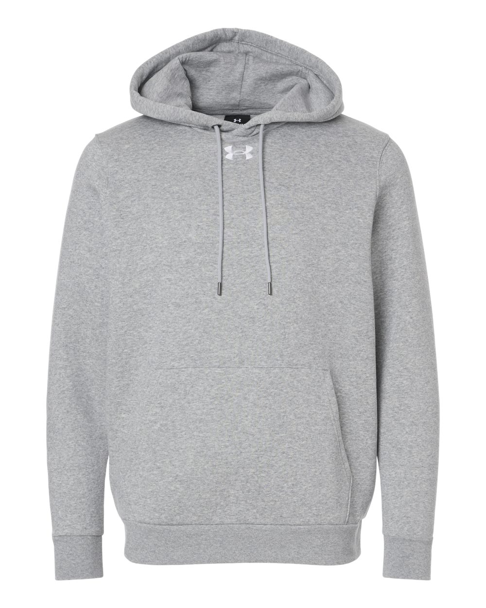 Under Armour 6014161 Men’s Team Icon Fleece Hooded Sweatshirt - Mod Grey Light Heather White