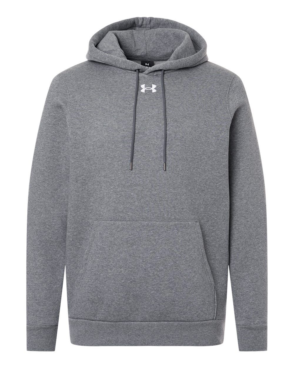 Under Armour 6014161 Men’s Team Icon Fleece Hooded Sweatshirt - Pitch Grey Medium Heather White