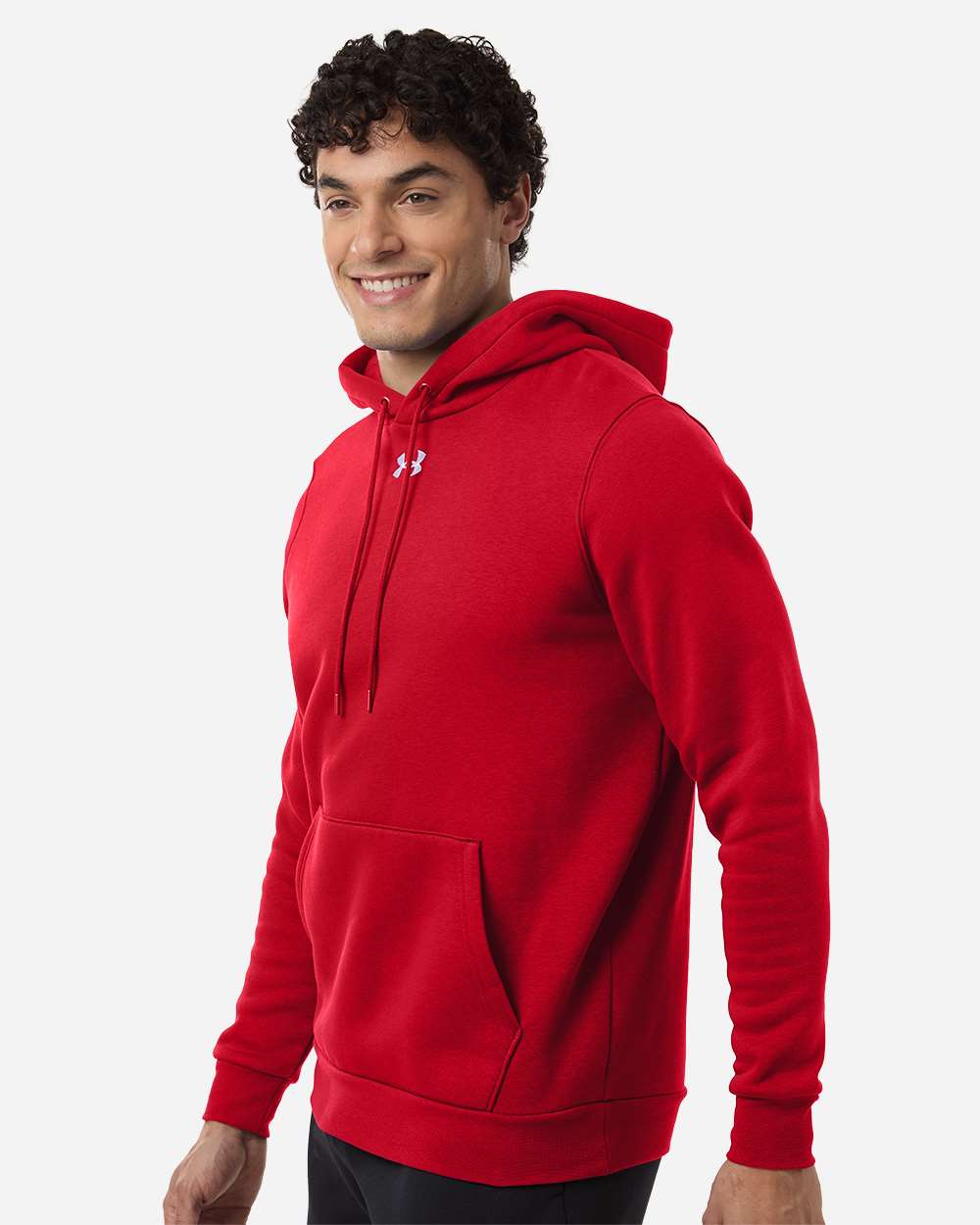 Under Armour 6014161 Men’s Team Icon Fleece Hooded Sweatshirt - Red White
