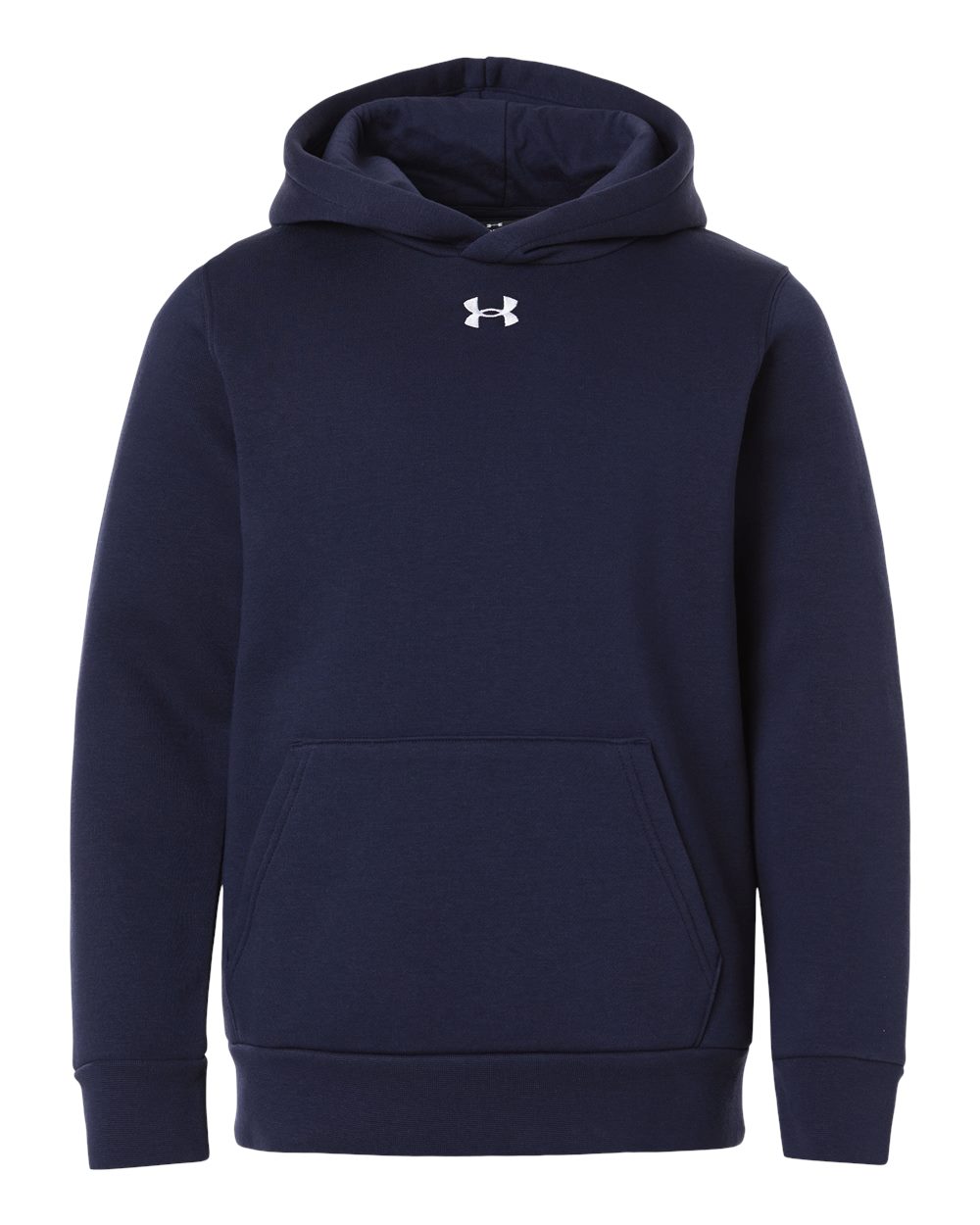 Under Armour 6014162 Youth Team Icon Fleece Hooded Sweatshirt - Midnight Navy White