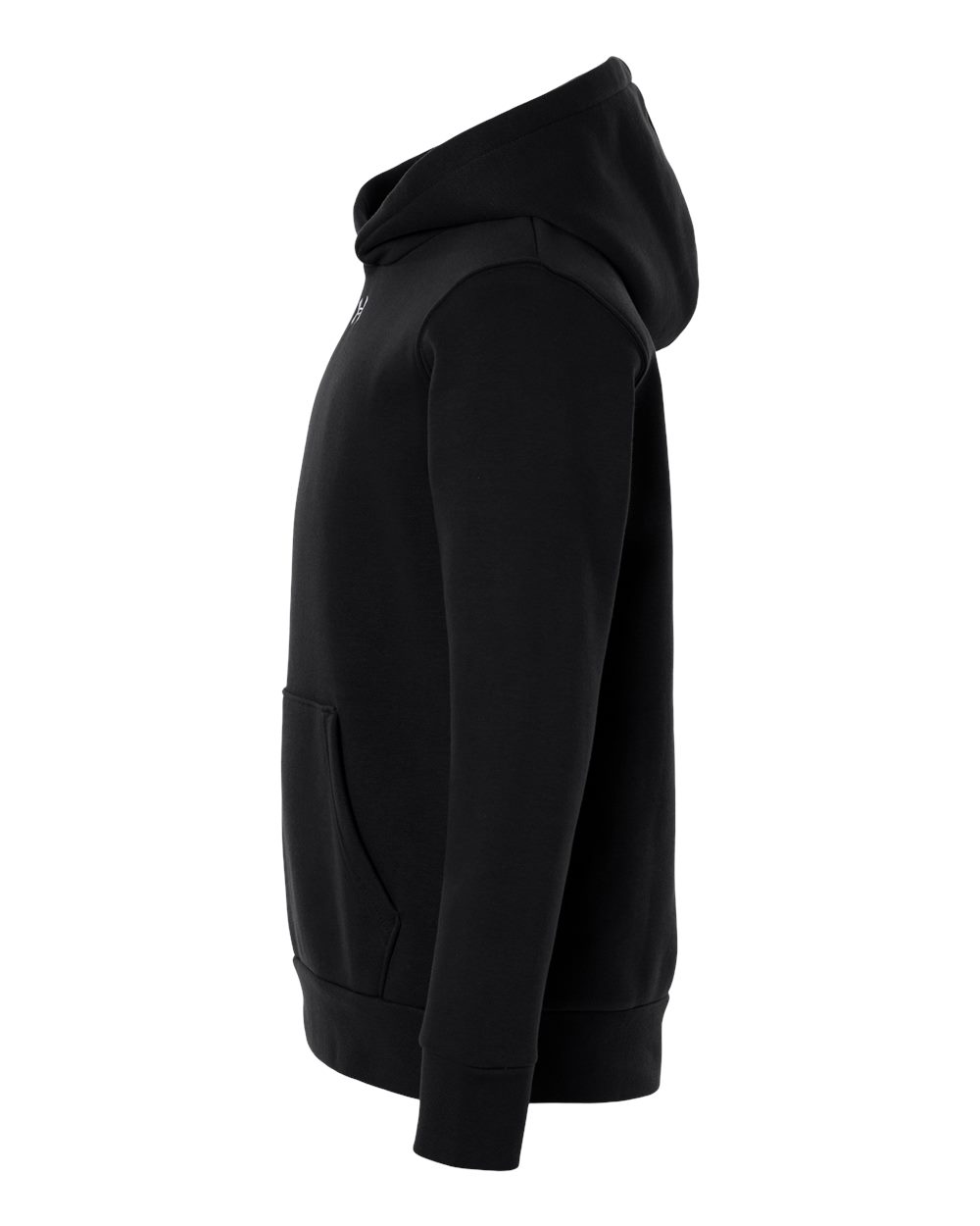 Under Armour 6014162 Youth Team Icon Fleece Hooded Sweatshirt - Black White