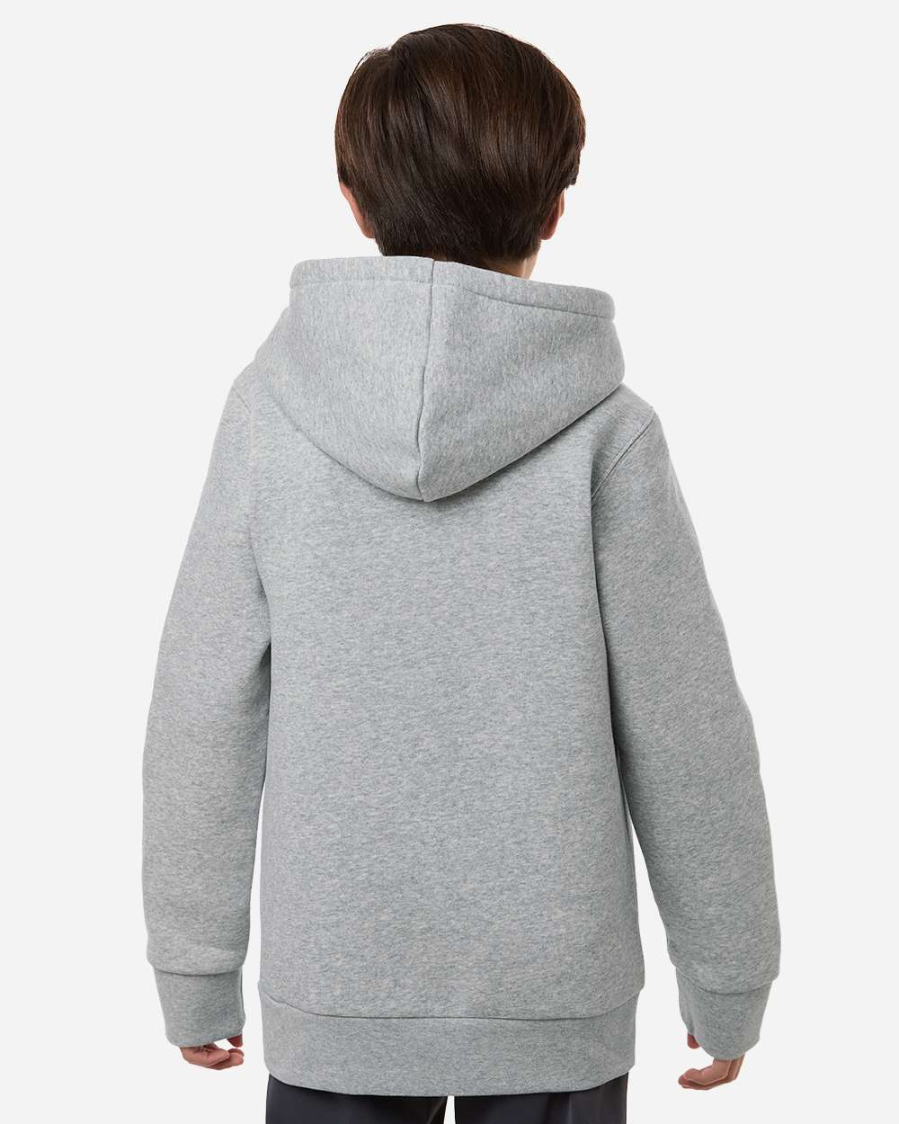 Under Armour 6014162 Youth Team Icon Fleece Hooded Sweatshirt - Mod Grey Light Heather White