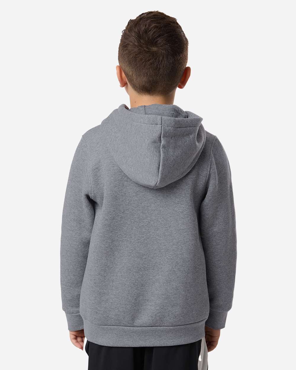 Under Armour 6014162 Youth Team Icon Fleece Hooded Sweatshirt - Pitch Grey Medium Heather White