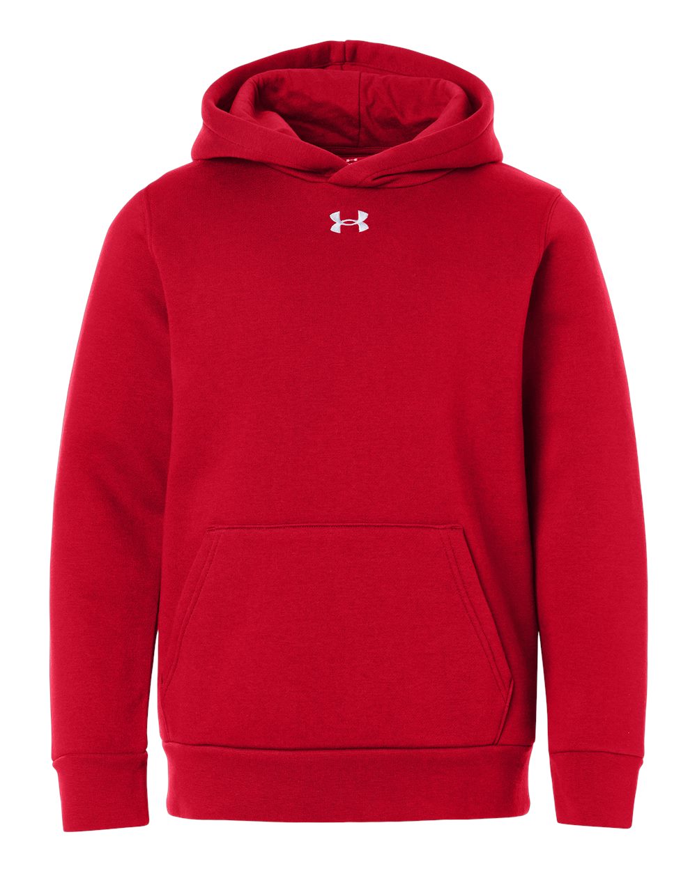 Under Armour 6014162 Youth Team Icon Fleece Hooded Sweatshirt - Red White