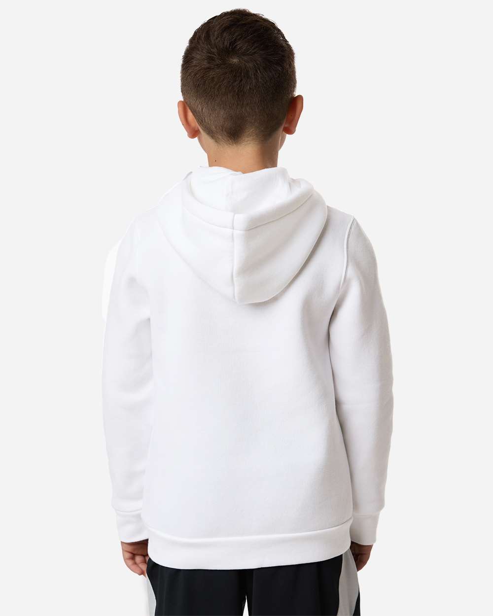 Under Armour 6014162 Youth Team Icon Fleece Hooded Sweatshirt - White Pitch Grey Medium Heather