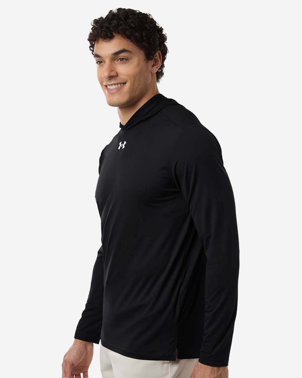 Under Armour 6014164 Men’s Team Vanish Hooded Long Sleeve T-shirt - Black White