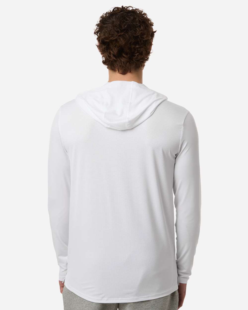 Under Armour 6014164 Men’s Team Vanish Hooded Long Sleeve T-shirt - White Pitch Grey