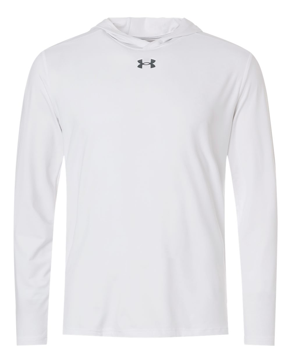 Under Armour 6014164 Men’s Team Vanish Hooded Long Sleeve T-shirt - White Pitch Grey
