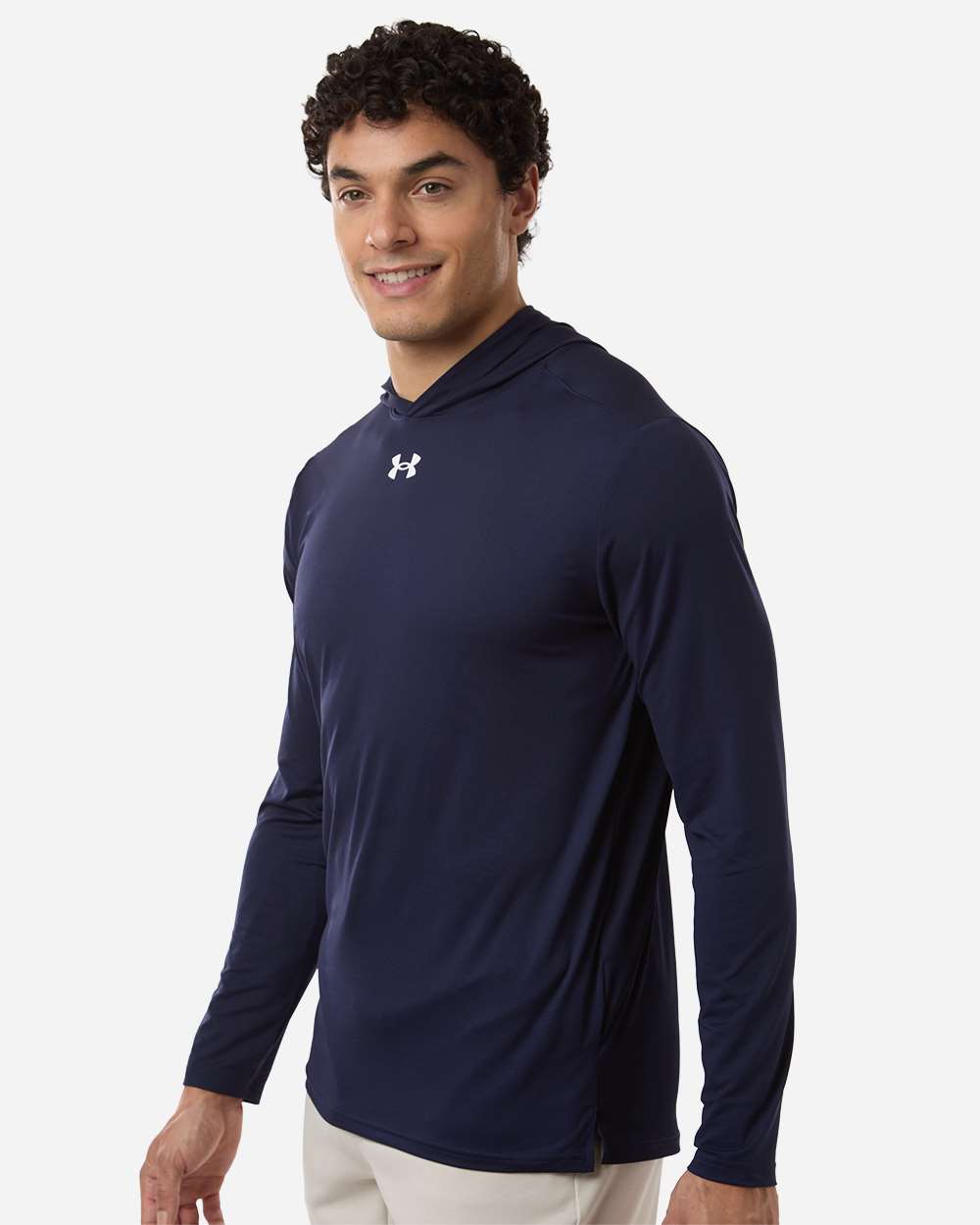 Under Armour 6014164 Men’s Team Vanish Hooded Long Sleeve T-shirt - Midnight Navy White