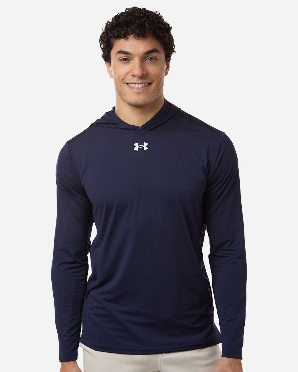 Under Armour 6014164 Men’s Team Vanish Hooded Long Sleeve T-shirt - Midnight Navy White