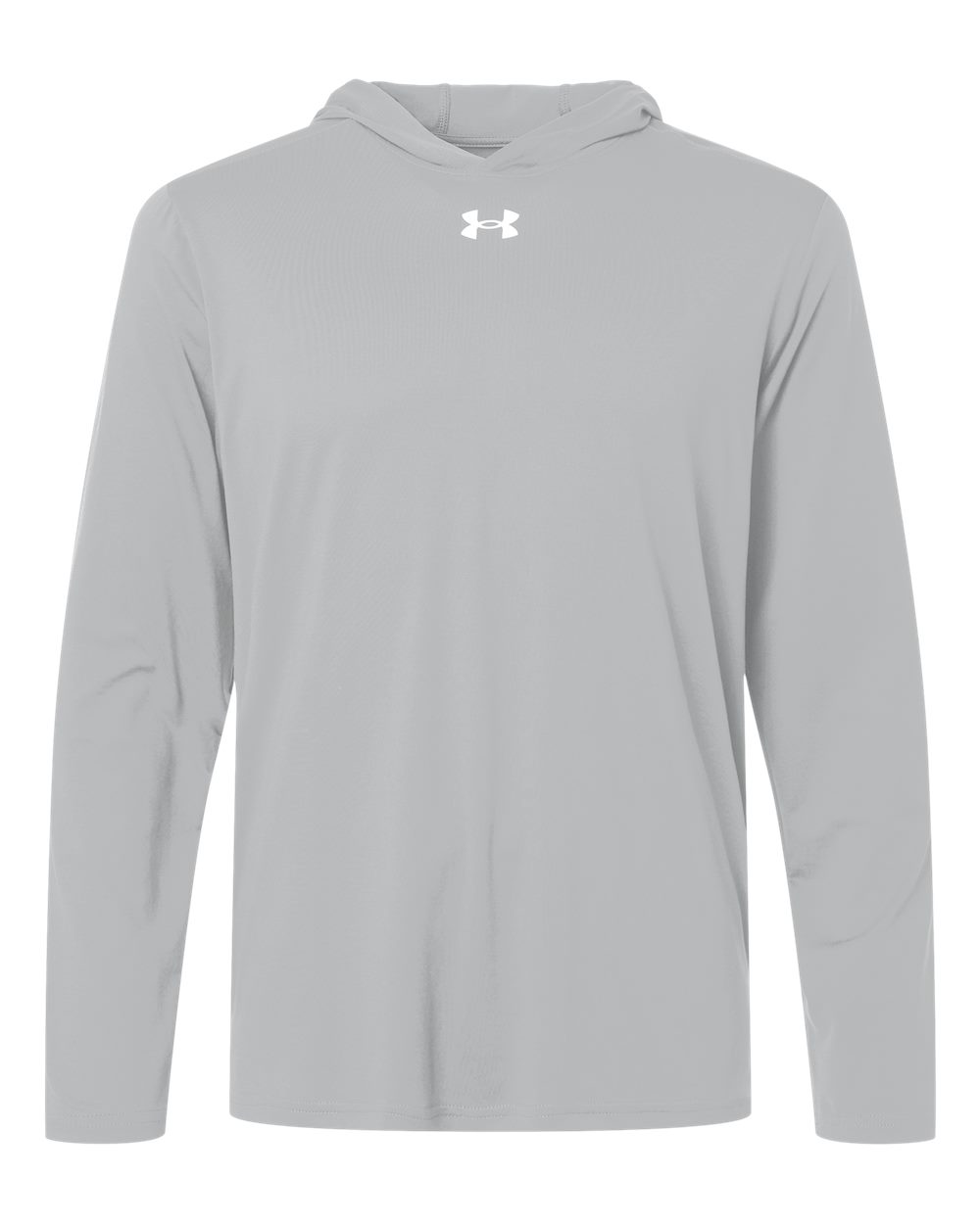 Under Armour 6014164 Men’s Team Vanish Hooded Long Sleeve T-shirt - Mod Grey White